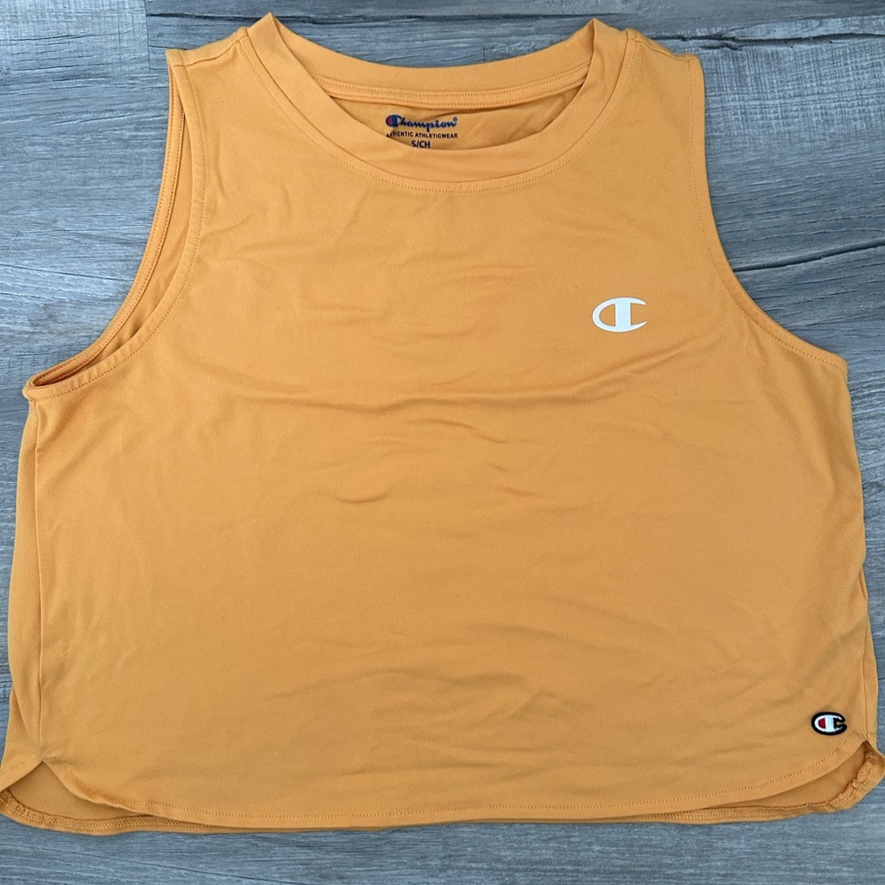 Champion Women's Yellow Muscle Tee